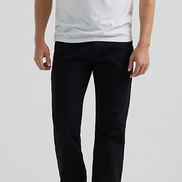 LEE REGULAR FIT STRAIGHT LEG JEAN:DOUBLE BLACK 34x29 NWT IN PKG - Picture 2 of 9